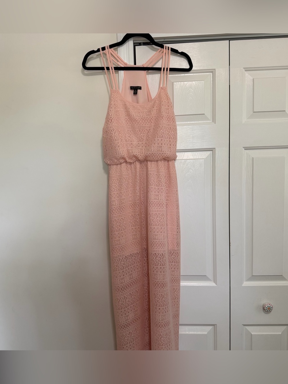 City Triangles Soft Peach Knitted Lined Dress Size Medium